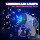 2 Bubble Gun For Kids  Light Up Bubble Machine For Toddlers  8 Hole Blower With