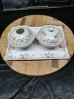 Vintage Nippon Hand Painted Porcelain Vanity Dresser Powder Box Hair Receiver