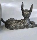  Vintage Hudson Pewter Wilson Fawn Deer  Figurine 1 1 2  Made In Usa Pewter