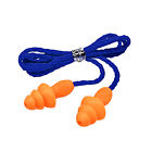 1-100 Pairs Soft Silicone Corded Ear Plugs Reusable Hearing Protection Earplugs