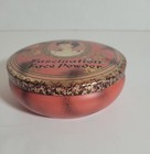 Vintage Daher Fascination Face Powder Box Tin England Victorian Lady