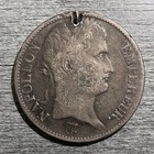 France 5 Francs 1808 A Silver Coin Napoleon Worn Damaged
