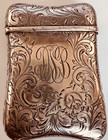 Sterling Vesta Case Match Safe Acid Etched Art Nouveau Gorgeous Excellent