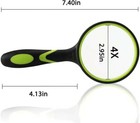 Large Magnifying Glass 75mm 4x Handheld Reading Magnifier For Seniors   Kids