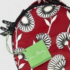 Vera Bradley Deco Daisy Hatbox Cosmetic Bag Red Vinyl Round Floral Travel Case
