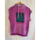 Freecity Rare Womens Xs Pink Studded Sleeveless Graphic Hoodie Grunge Oversized