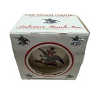 Vintage Anheuser Busch Four Eagle Coasters 24k Hand-painted Gold Band 1996 Beer