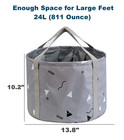 24l Collapsible Foot Bath Basin For Soaking Men Large  811 Ounce   Gray