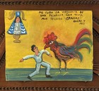Vintage Hand-painted Mexican Folk Art Retablo - Signed Lucas J  1971