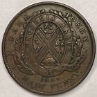 1844 Bank Of Montreal Canada Half Penny Token Extremely Fine Xf Coin  17749