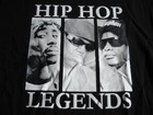Hip Hop Legends Black T-shirt Adult Men s Size  m  Medium Tupac  Biggie  Easy E