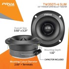 Pair Prv Audio Tw350ti-4 Slim 3 5  Super Bullet Tweeter 240w 4 Ohm Titanium New