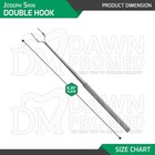 3 Pcs Joseph Skin Hook 10mm Double Sharp Prong 6 25  Retractor Surgical German G
