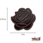 Rose Patch Embroidered Iron On Floral Applique Jacket Backpack Hat 3x2 75in
