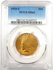 1910-s Indian Gold Eagle  10 Coin - Certified Pcgs Ms61  bu Unc  -  2 650 Value