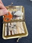 Vintage Mini Travel Sewing Kit purse Metal Snap