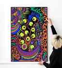 Rare Vintage 1970 Nos Psychedelic Black Light Poster High Quality Print Photo Wa