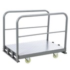 2 In 1 Platform Truck Cart Steel Panel Flatbed Dolly Cart 2000lbs With 4 Casters