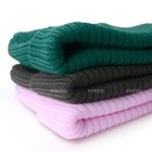 Ribbed Thick Beanie Plain Knit Cuff Ski Cap Skull Hat Warm Solid Color Winter