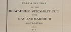 Four 1853 B w Us Coast Survey Nautical Charts Milwaukee River Harbor Pier Wi