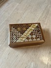 Vintage Yosegi Zaiku Japanese Marquetry Wooden Inlay Ring Box