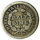 1853 O Arrows H10c Seated Liberty Silver Half Dime New Orleans 5c