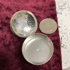 Vintage Sterling Silver Round Floral Design Pill Box