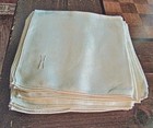 11 Vtg Dinner Napkins Linen Hand Embroidered Monogram H Hemstitch