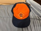 Vintage Boy Scouts Of America Tiger Cub Hat Cap Blue Orange Made In Usa M l New 