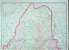 Vintage 1904 Maine Map 14 x22    Old Antique Original Auburn Biddeford Westbrook