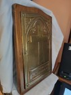 Vintage Brass   Wood Wall Plaque Cross Of Christ 1941 W  Provenance