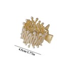 Women Shiny Rhinestones Hair Claw Clip Elegant Imitation Pearl Hairpin Headwear   