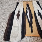 Vintage Chimayo Navajo Pattern Woven Vest Beige Black Brown Size L