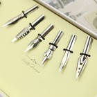 Antique Wooden Calligraphy Dip Pen Set With Ink 6 Replaceable Nibs For Art