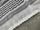 Palestinian Keffiyeh     Traditional Scarf      Unisex  Black   White
