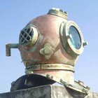 Antique Diving Divers Iron Helmet Solid Anchor Style Deep Sea Nautical Gift