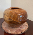 Usa Handmade Maple Wood Vase Bowl Signed By Artist Jeff Bagley Hand Turned Inlay