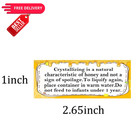 Honey Warning Labels 1  2 65 Inch Waterproof 1 X 2 65 Inches  White
