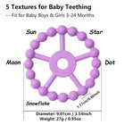 3 Pack Ring Teether Baby Infant Toys  Silicone Teething Ring Toys For Babies 0-6