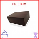 Wooden Storage Box For Home - Large Wood Keepsake Box With Lid - Dark Brown Wood