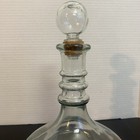 14  Vintage Mid Century Clear Glass Genie Bottle Decanter   Bubble Stopper Mcm