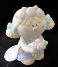 Vintage Bumpkins Fabrizio George Ceramic Figurine Flower Girl By Fabrizio