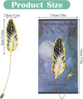 4pcs Feather-shaped Metal Bookmarks With Chain  Vintage Metal Feather Bookmarks 