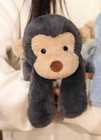 Gray Monkey Plush Toy 13  Stuffed Animal Toddler Doll Gift For Kids