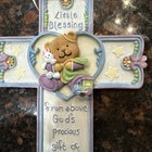 Vintage Cross Dicksons Little Blessing Nursery Child Baby 9  Wall 3d Animals