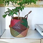 Abao Uncle Natural Seagrass Belly Basket With Handles - Foldable Tote