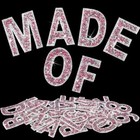  37 Pieces Rhinestone Letter Stickers Large Glitter Alphabet 2 56 Inch Rose Red