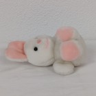 Vintage Dakin Plush White Rabbit Stuffed Animal 1981 Bunny Pink And White Toy