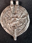 Shiva Hindu Goddess Pendant Rare Antique Sterling Silver  Charm 1800-1900s