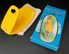 Vintage Magic Mirror W  Box   Pouch     Full View Folding Purse Mirror 1960s Nos